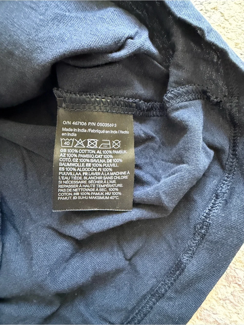 H&M Kids Long Sleeve Tee - White, Gray, Navy